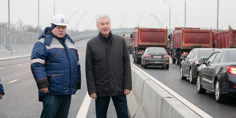 Сергей Собянин: Построен уникальный балочный мост в Нижних Мневниках